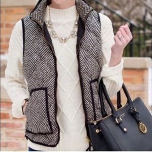 JCREW Herringbone Puffer Vest